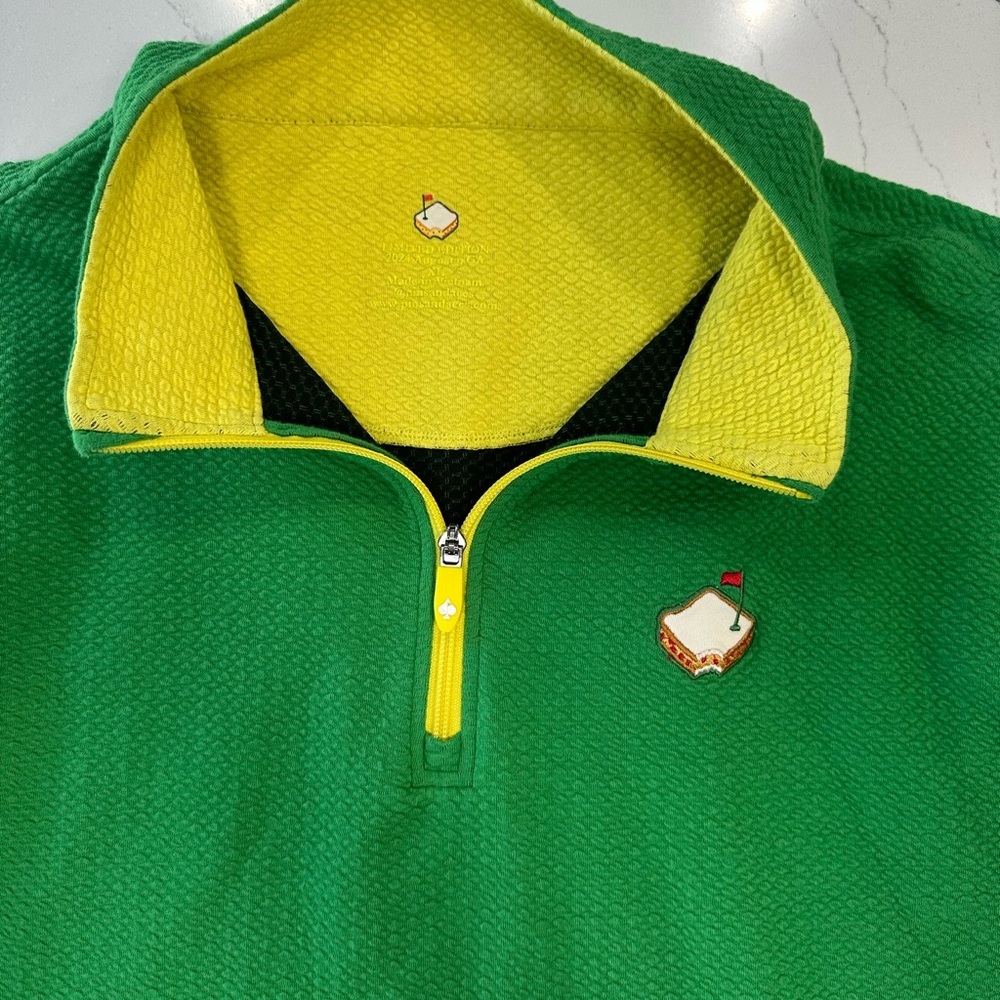 Pins and Aces Limited Edition 2024 Augusta, GA waffle knit pimento pullover